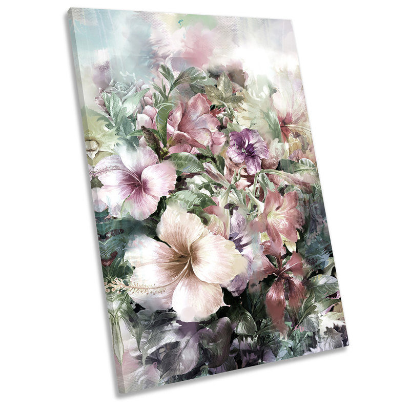 White Floral Flowers Blossom - Wrapped Canvas Painting, 45.7cm H x 30.5cm W x 2cm D