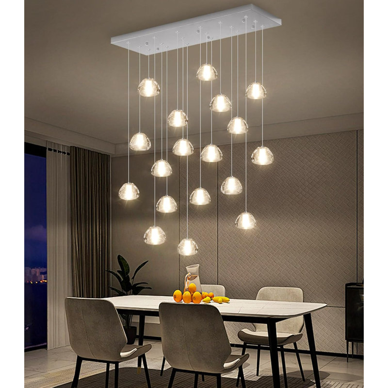 18 - Light Glam Crystal Chandelier, Silver