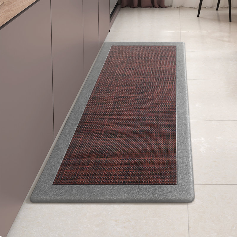 Tapis anti-fatigue Deeana, Rouge, Tapis de couloir 1 pi 5 po x 3 pi 3 po