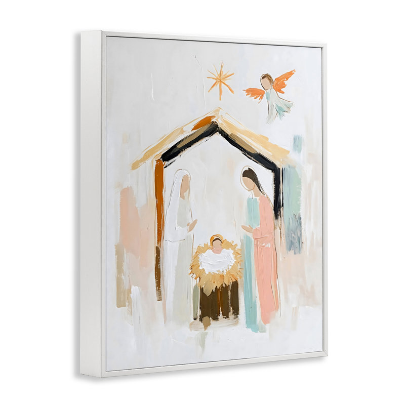 Scène abstraite de la Sainte Nativité, giclée, design par Creative Studio, H 20 po x l 16 po