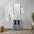 Volez 24 in W x 18.25 in D Single Bath Vanity, White Ceramic Top and 22 in Mirror-37292977