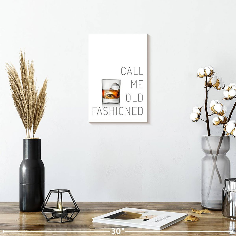 Old Fashioned Whiskey Canvas Print, 12'' H X 8'' W
