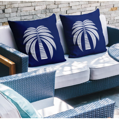 Housse et insert de coussin décoratif intérieur / extérieur en mélange de polyester
