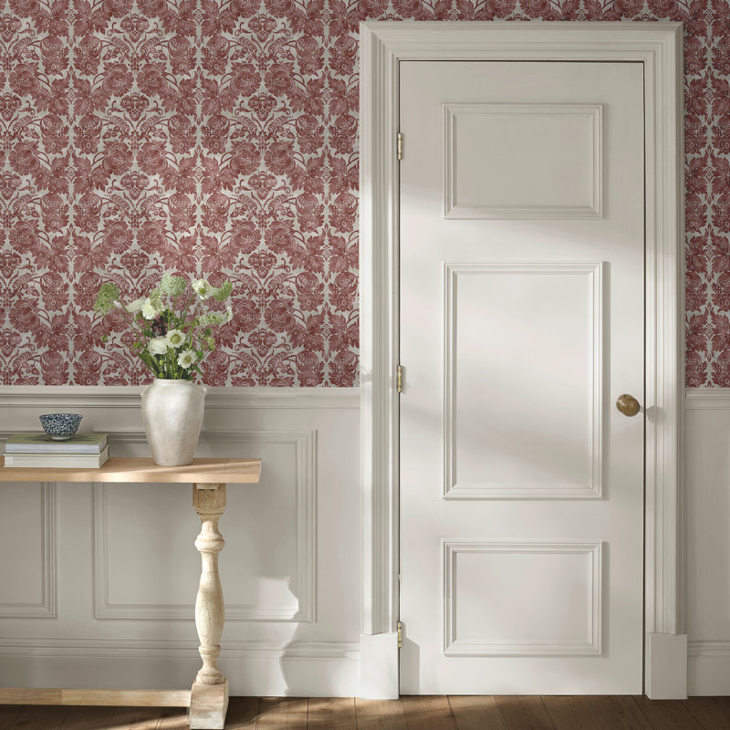 Martha Stewart Florentine Tarn  Wallpaper, Red