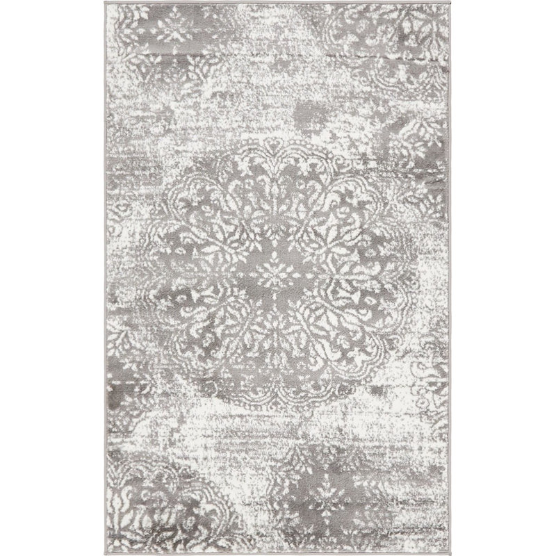 Oneita Floral Indoor Rug, Rectangle 3'3" x 5'3"