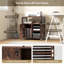 17 Storeys File Cabinet On Wheels With Charging Station & Cable Management Hole Shelves-390527248