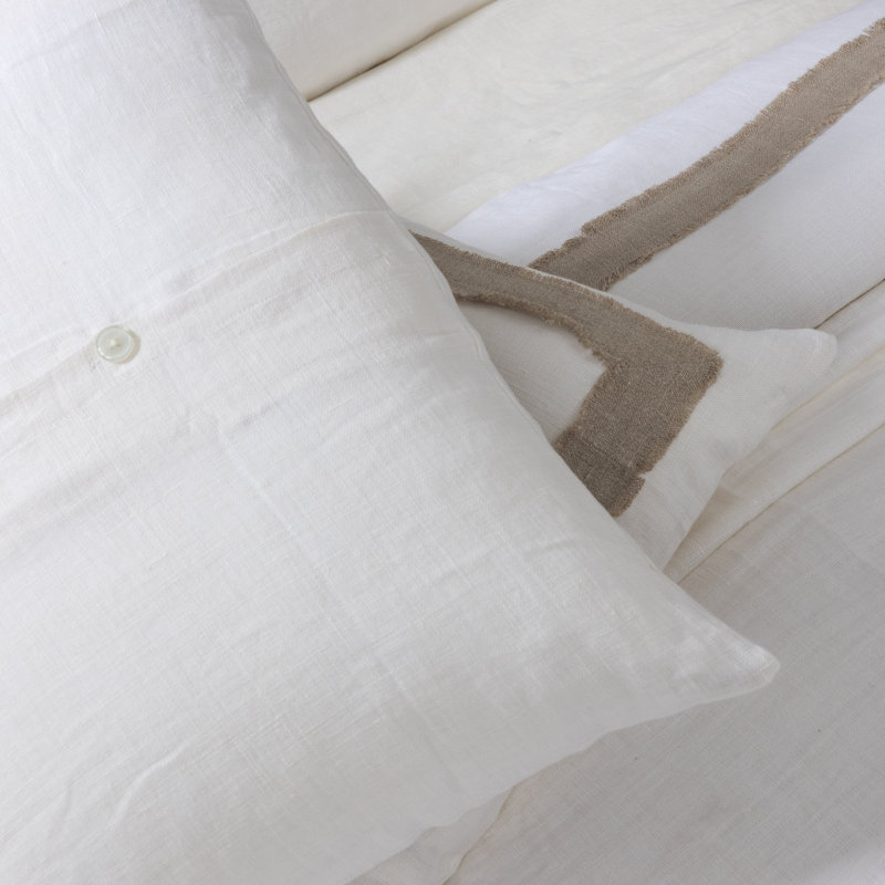 Housse de couette Brady, ivoire-naturel, très grand, Housse de couette pour très grand lit, Formes géométriques beiges