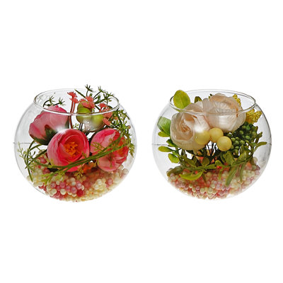 Glass Arrangement in Pot