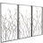 3 Piece Natural Metal Floral and Botanical Wall Décor Set