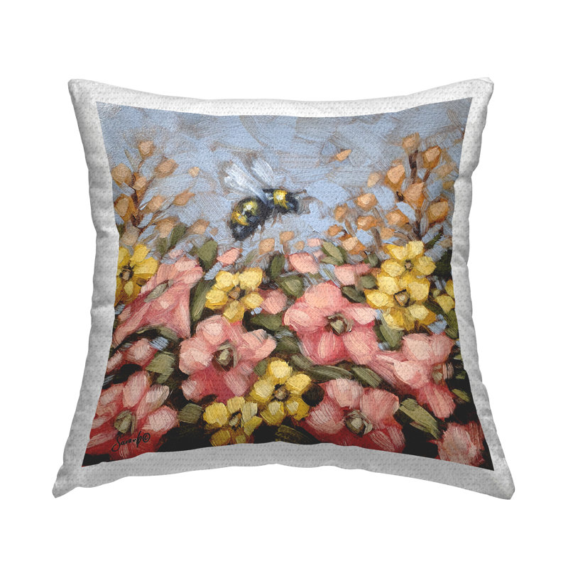 Floral Outdoor Throw Pillow