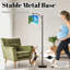 Lampe sur pied à arc avec abat-jour réglable plage tropicale palmiers turquoise eau côtière paysage debout lampe 3 températures de couleur à intensité variable haute lampe sur pied avec interrupteur au pied pour la chambre à coucher