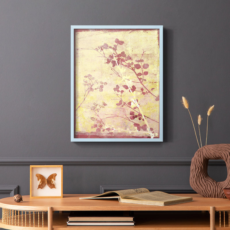 Reproduction encadrée en V sans cadre - bois massif, Bleu, H 10 po x l 8 po