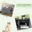 de litière pour chat de style gris, avec porte magnétique et espace intérieur pour l'enceinte d'organisation