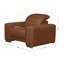 Fauteuil inclinable standard en cuir fleur gris 49 po Grischy-61069276