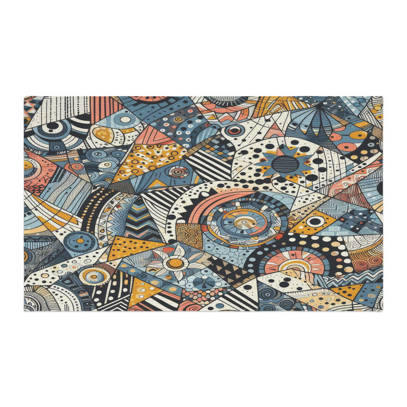 Tapis tressé Electric Hues, Rectangulaire 3 pi x 5 pi