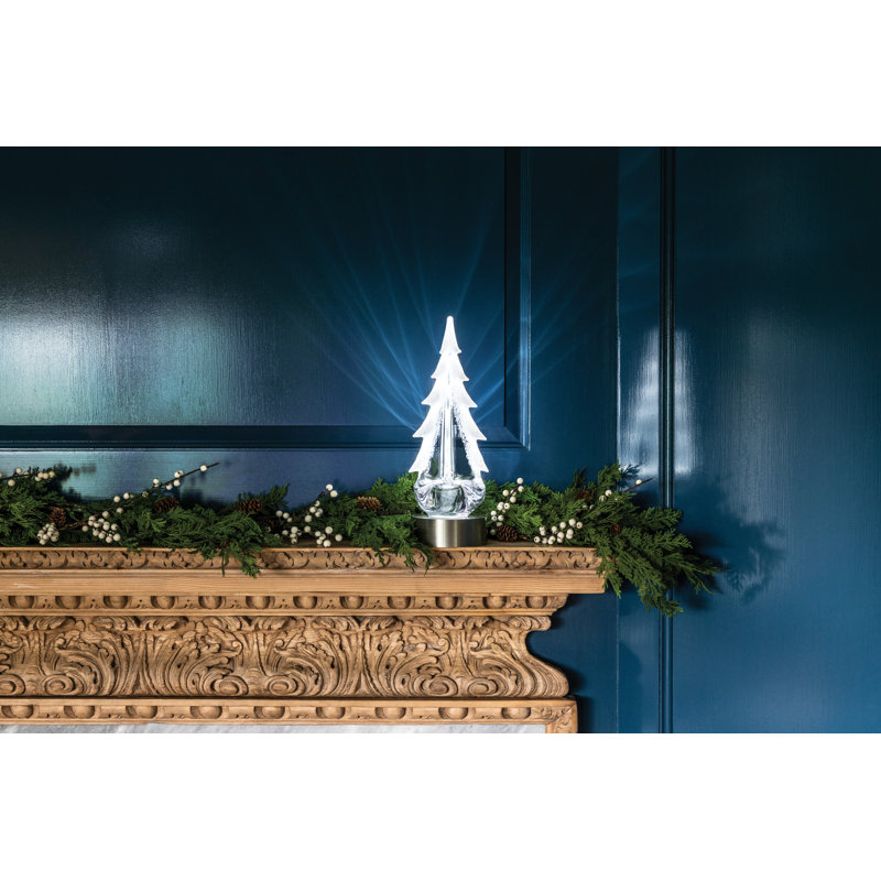 Snowy Branches Evergreen, 12" H x 5" W x 5" D