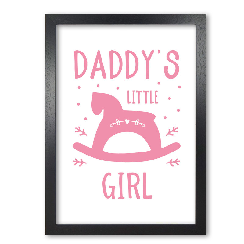 Daddy's Little Girl - Print, 60 cm H x 42 cm W x 5 cm D, Black Grain Frame