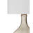 Leeza Smoked Art Glass Table Lamp with White Drum Shade – Boho Chic