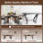 7-Piece Rectangle 71" Dining Table Sets With Adjustable Foot Pads For Dining Room, Restarant, Or Canteen