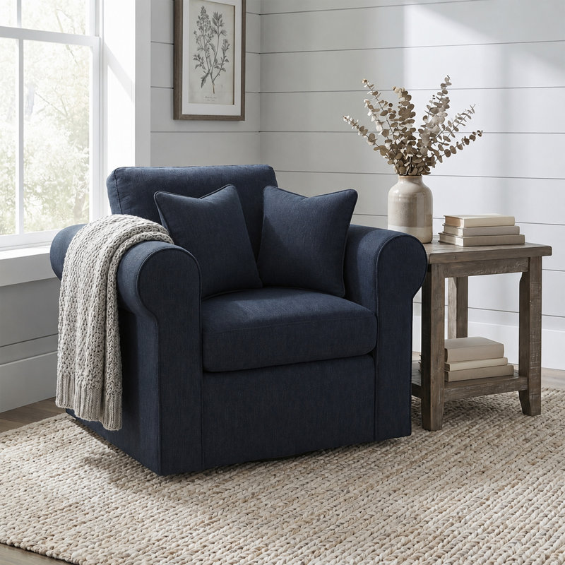 Fauteuil d'appoint 32 po Lockheart - bleu, Bleu