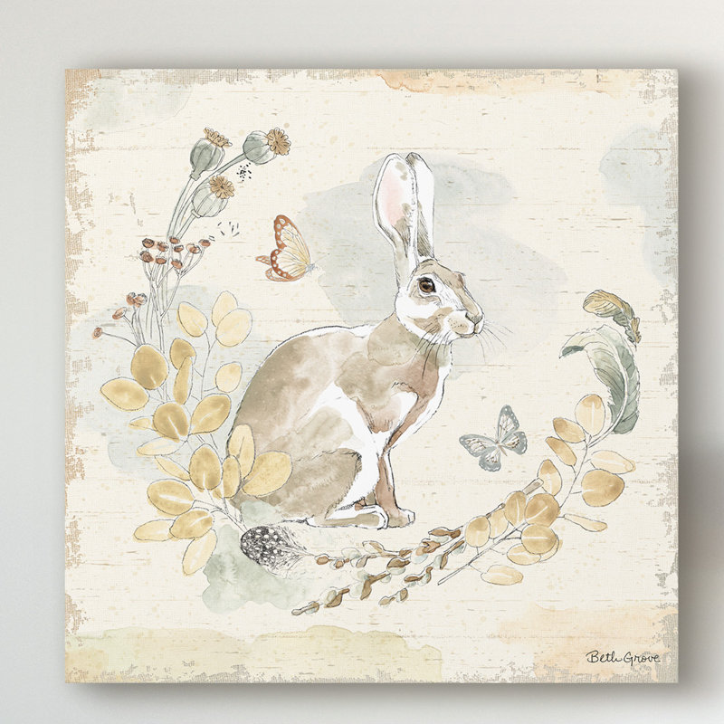 «Woodland Wreath X» par Beth Grove, reproduction sur toile, H 24 po x l 24 po x P 2 po