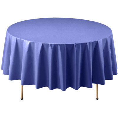Nicole Fantini Plastic Disposable Round Tablecloth 84''
