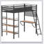 Lit mezzanine simple William à 3 tablettes William