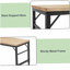 Établi à hauteur réglable, poste de travail robuste en bois d'hévéa avec prises de courant, table de travail en bois franc d'une capacité de charge de 2 000 lb pour atelier, garage, bureau, maison, commercial