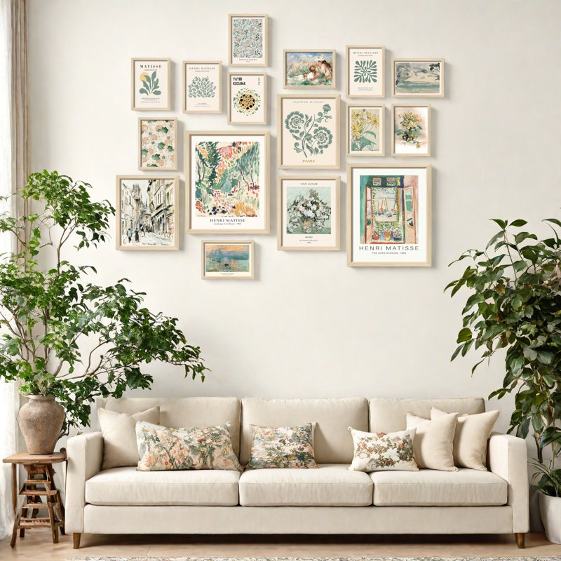 Boho, décoration murale rétro 16 pièces (sans cadre)