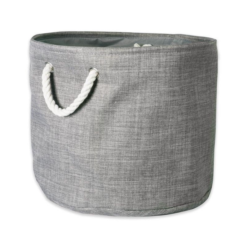 Bac en tissu panaché Aona, H 9 po x l 12 po x p 12 po, Gris