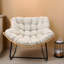 Fauteuil à bascule relaxant en métal au design moderne pour l'intérieur et l'extérieur