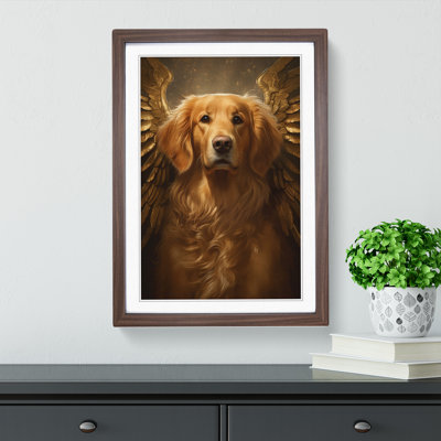 Golden Retriever Conceptual Art - Framed Print