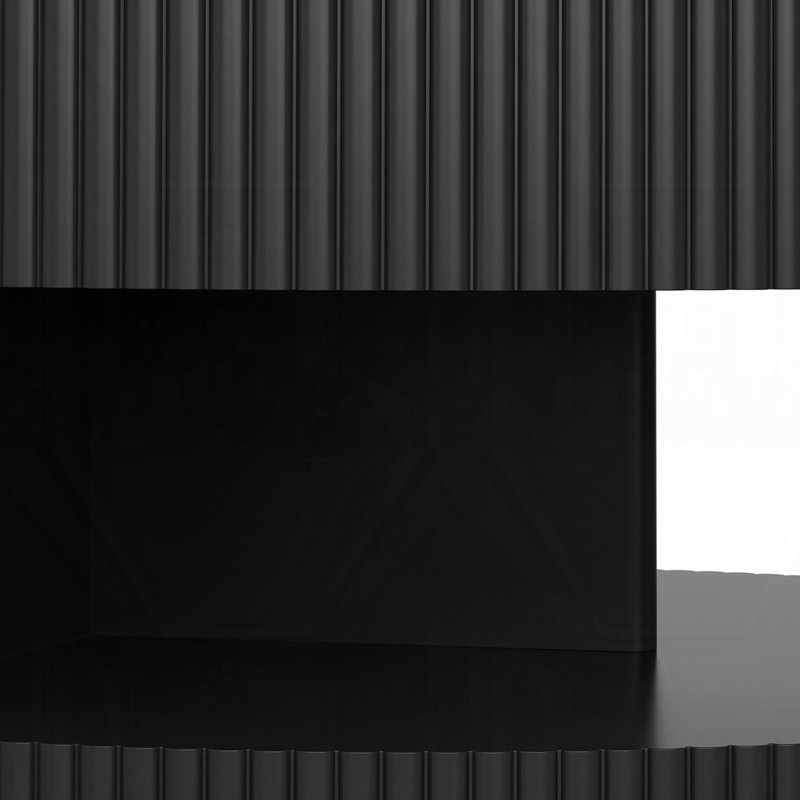 Modern Coffee Table With Storage, Black