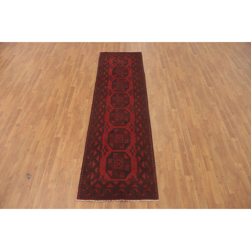 Tapis de couloir oriental afghan Elephant