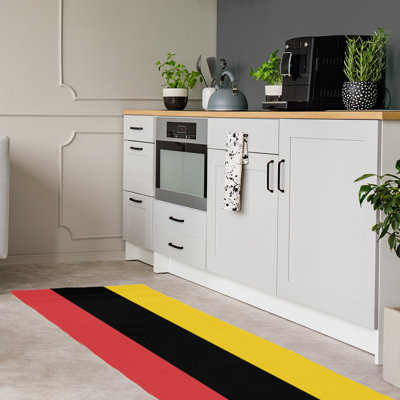 Tapis de zone rouge/noir