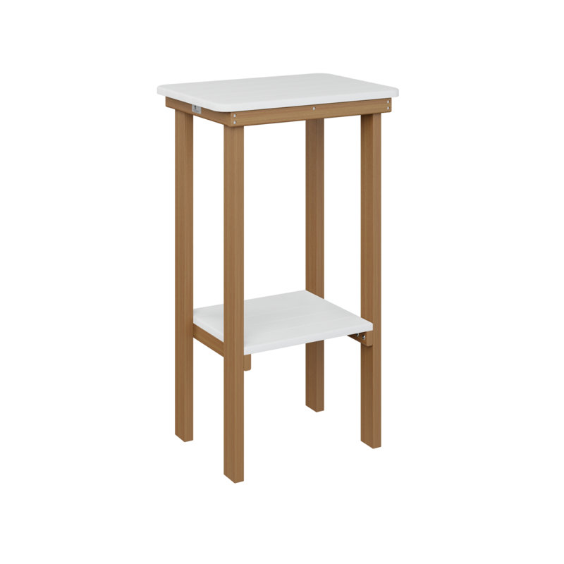 Table de bout rectangulaire Berlin Gardens, Blanc, Teck naturel