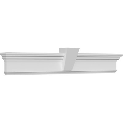 Endurathane Traditional Crosshead w/ Flat Keystone, 60" Bottom Width x 63 7/8" Top Width x 7 1/4"H x 1"P, Factory Primed
