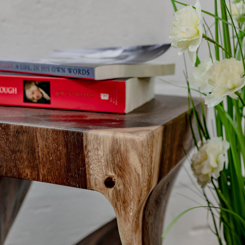 Burruss Solid Wood Tree Stump End Table