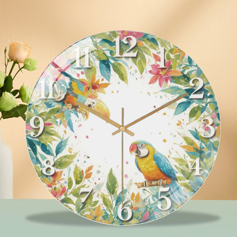 Horloge murale moderne en verre 12 po