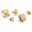 Golden Intersection - Abstract Modern Transitional Metal Wall Decor Set of 5