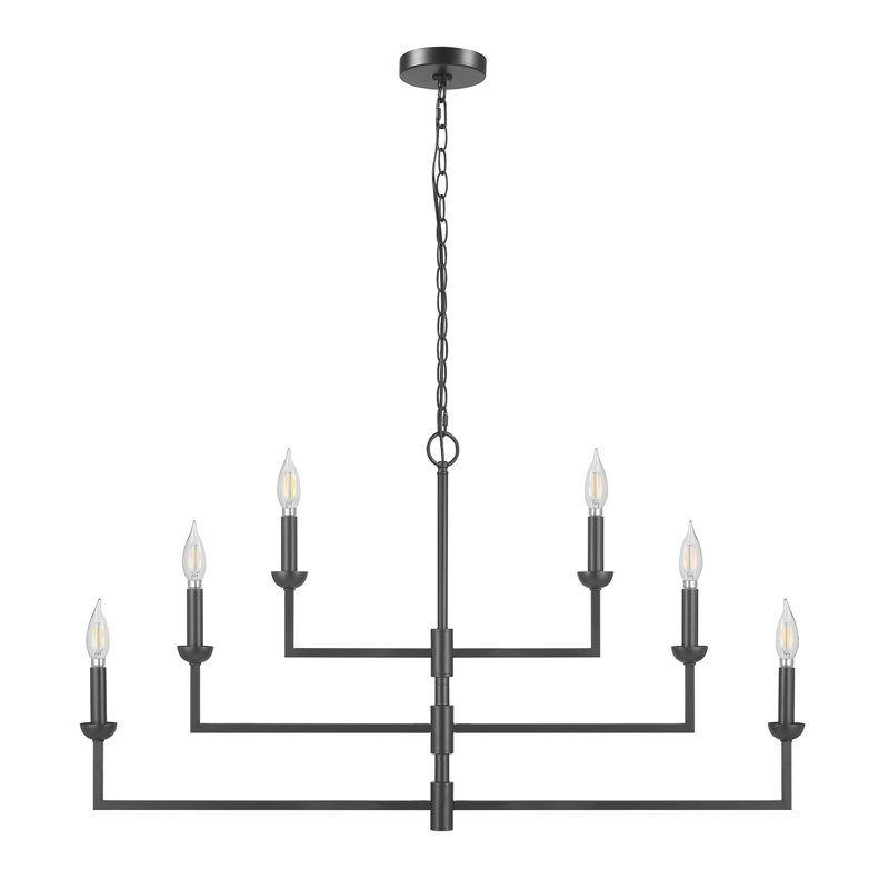 Lustre rectangulaire à 6 lumières Athalie