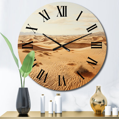 Horloge murale Desert Sand Serenity Pointillism I - Paysages