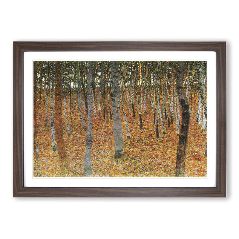 Beech Grove Forest Vol.2 by Gustav Klimt - Picture Frame Painting, 36cm H x 48cm W x 2cm D, Walnut Framed