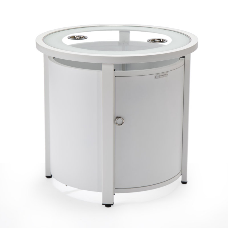 Couvercle de réservoir de propane Kliyah Firepit, Blanc