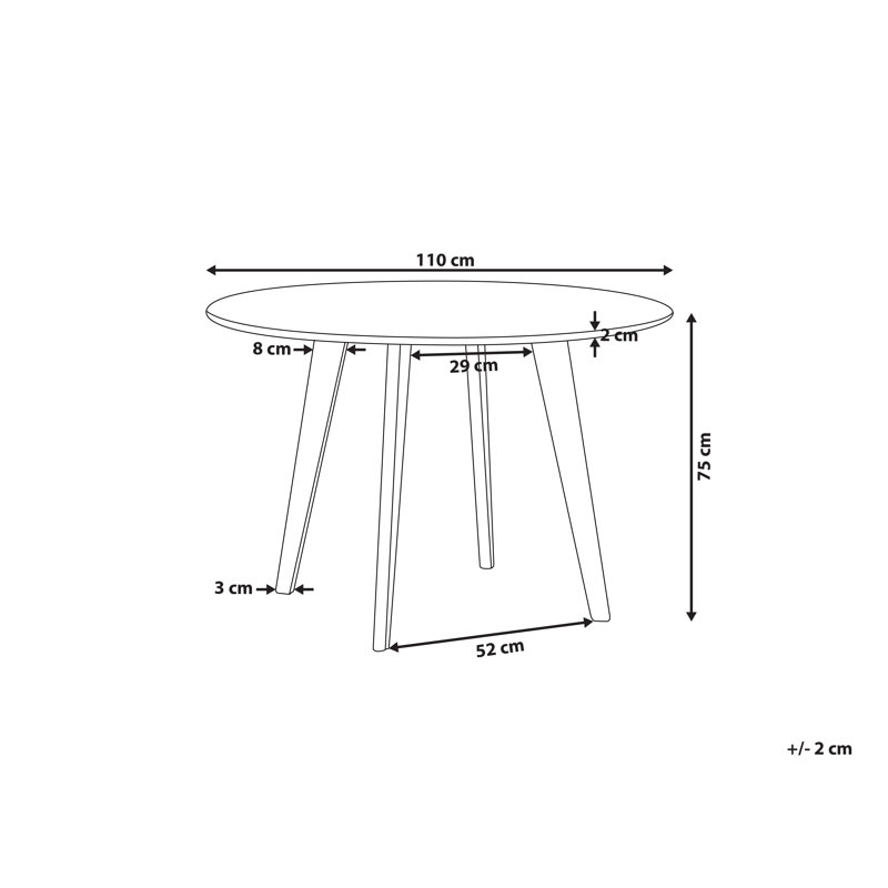 Reston Round Metal Base Dining Table