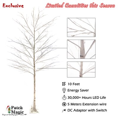The Holiday Aisle® Patch Magic LED 120'' Lighted Trees & Branches ...