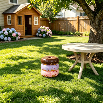 Resin Donut-Shaped Side Table