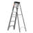 Fibreglass Step Ladder 6-Step 250Lbs Grey