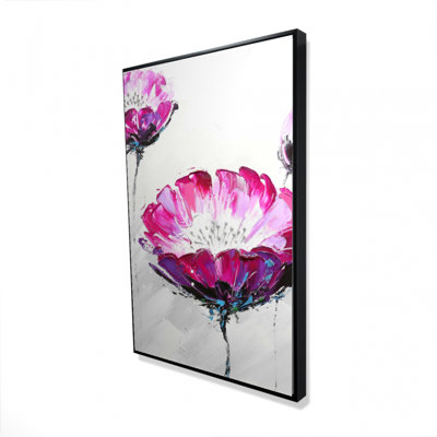 «Pink Wild Flowers», reproduction sur toile