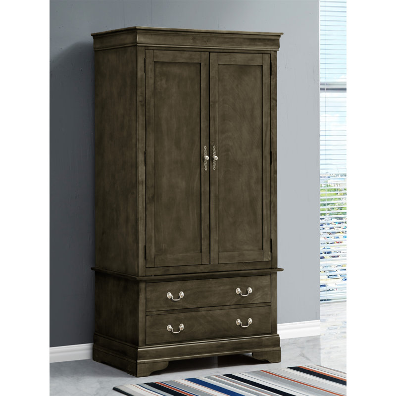 Armoire Glory Furniture Louis Phillipe G3105-A, Gris